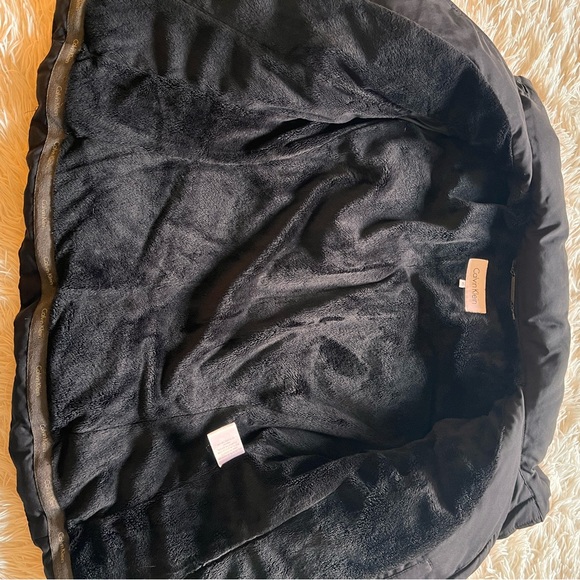 Calvin Klein Women's XS Black Puffer Coat Short Zipper Snap Closure Faux Fur - Picture 10 of 14